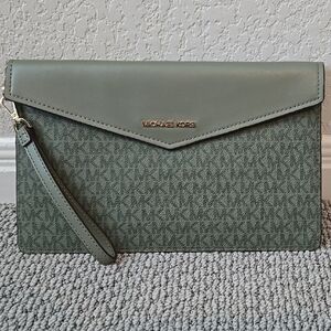 Michael Kors Olive Wristlet Clutch